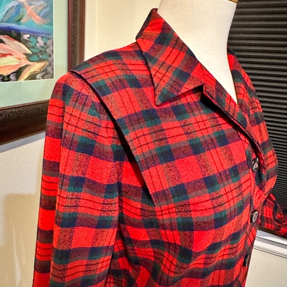 Bobbie Brooks Calgary - Vtg. 50’s Red Plaid Tartan Skirt & Jacket Suit - Sz. S - Picture 10 of 16
